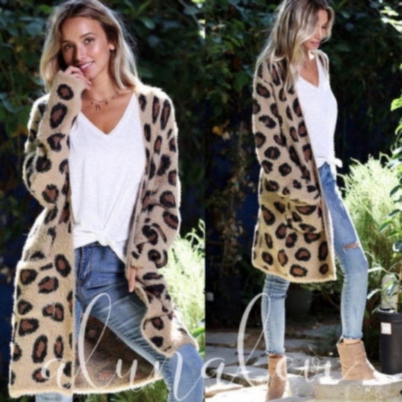 WINONA Leopard Print Softest Open Cardigan - Picture 2 of 2